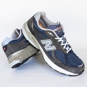 New Balance 990 Made in USA Sneaker, Navy, M990NV3, Extra Wide (4E), Size 12